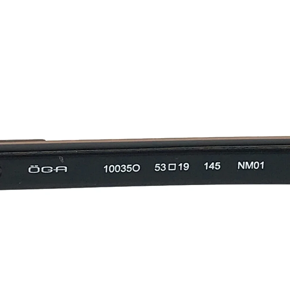 OGA by Morel Eyeglasses Frame 10035O NM01 Matte Black Brown Rectangle 53-19-145